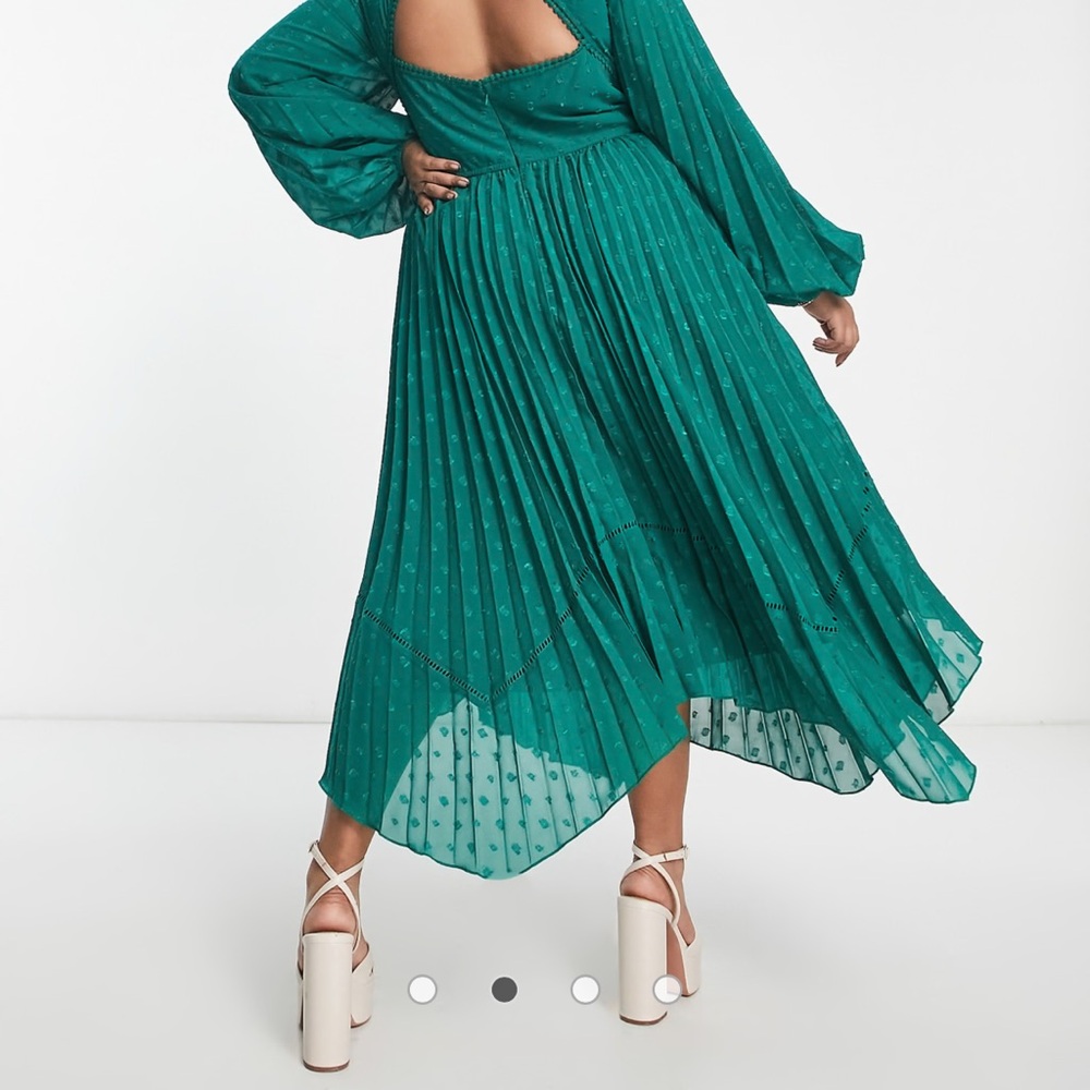 ASOS Curve Plunging Midi Dress - Picture 4 of 5